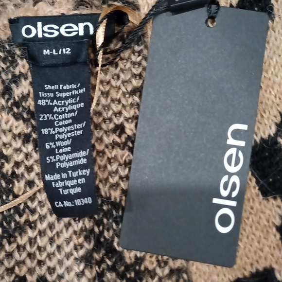 Olsen Cora Long Cardigan Sweater Golden Glam M L 12 - Picture 2 of 11